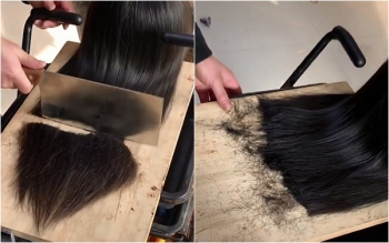 Làm tóc kiểu mới khiến hội chị em chạy mất dép: Chặt tóc bằng dao, tỉa tóc như băm hành...
