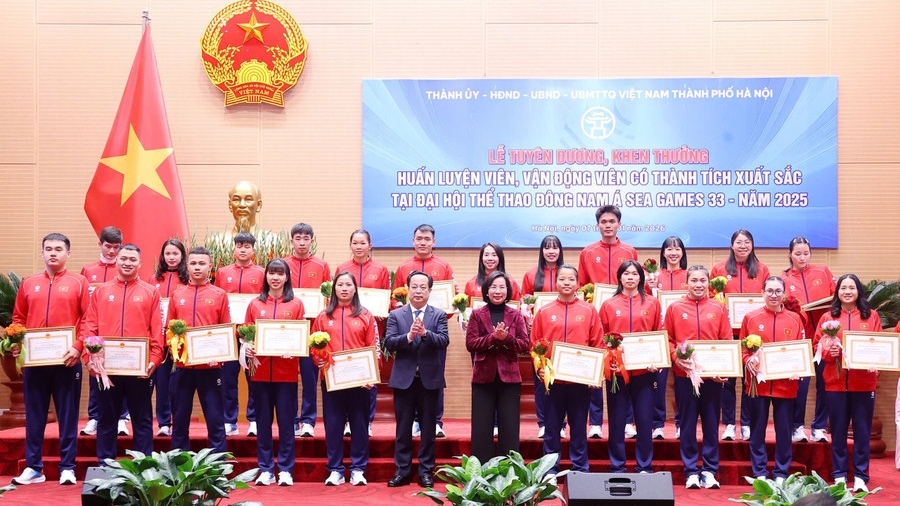 Hà Nội khen thưởng VĐV, HLV đạt thành tích cao tại SEA Games 33