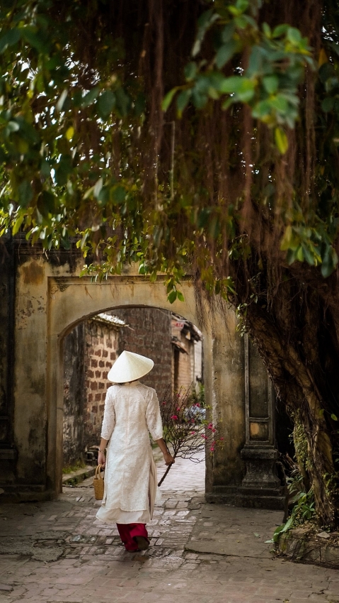 Làng cổ Đường Lâm hút khách đến chụp áo dài giữa không gian làng quê Bắc Bộ Làng cổ Đường Lâm hút khách đến chụp áo dài giữa không gian làng quê Bắc Bộ