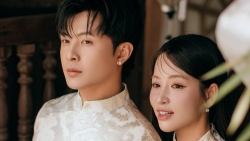 Vợ chồng Puka - Gin Tuấn Kiệt tay trong tay diện áo dài đón xuân