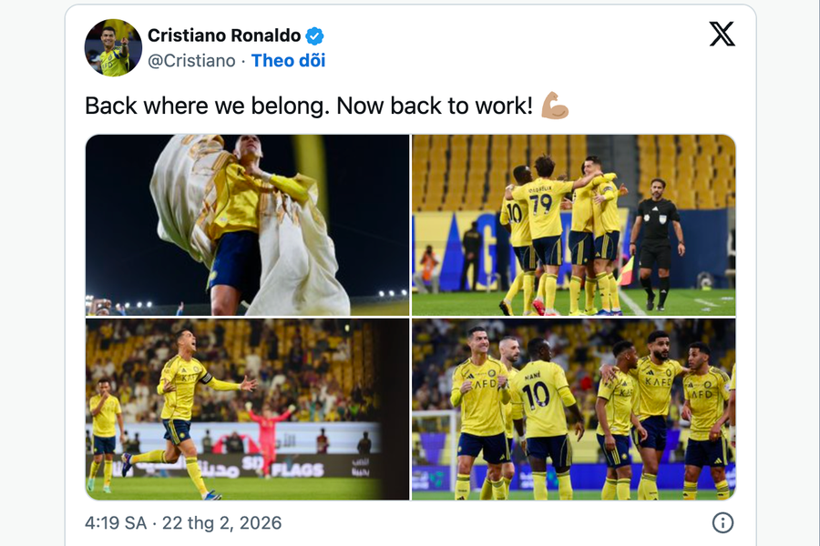 Ronaldo lên tiếng sau ‘nổi loạn’ tại Ả Rập Xê-út