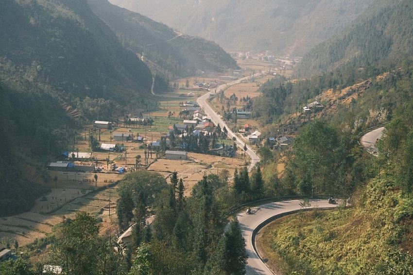 Xuân về Lao Xa, hoa nở bên những hàng rào đá cổ