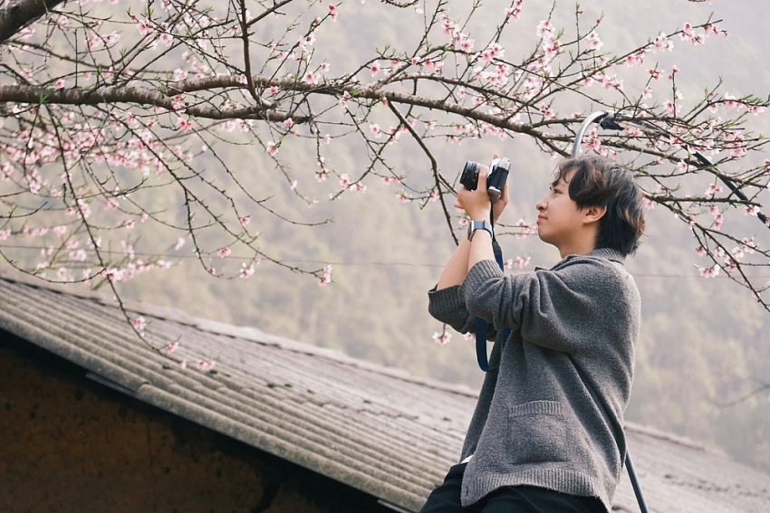 Xuân về Lao Xa, hoa nở bên những hàng rào đá cổ