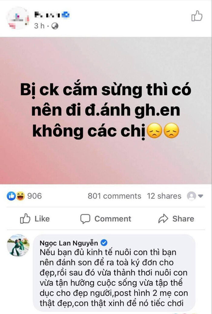 Ngọc Lan nói gì trước câu hỏi: 'Bị chồng cắm sừng có nên đánh ghen không?'