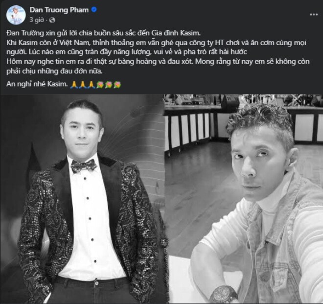 Ca sĩ Kasim Hoàng Vũ qua đời ở tuổi 46: Đồng nghiệp và khán...