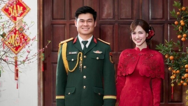Thực hư tin đồn Hòa Minzy sinh con gái cho Đại úy Thăng Văn Cương