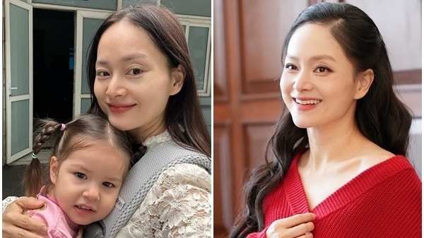 Lan Phương địu con đến tòa nhận giấy hoãn phúc thẩm vụ ly hôn
