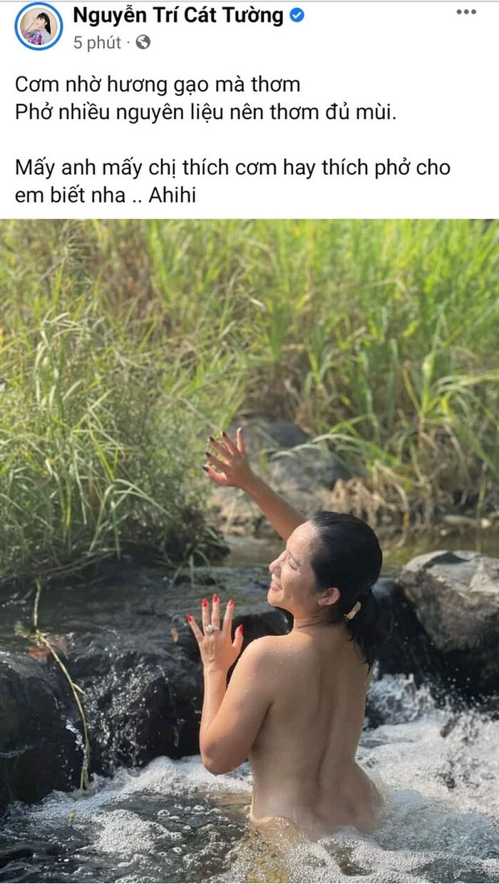 Cát Tường gây tranh cãi khi khoe ảnh bán nude ở tuổi 44