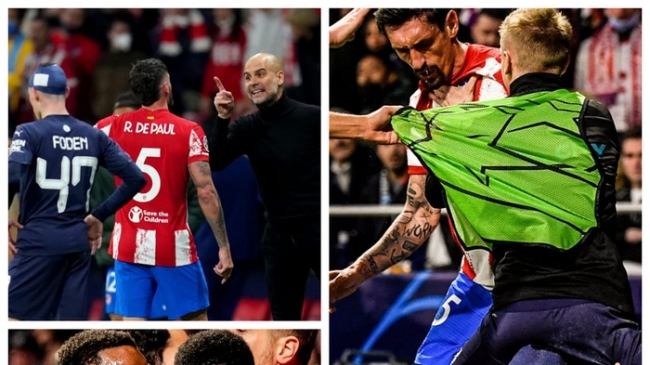 Trận Atletico vs Man City hóa 'võ đài': Túm tóc, húc đầu, chửi bới… thôi thì đủ cả