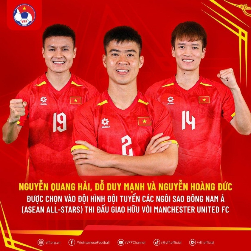Truyền thông Malaysia đưa tin về 3 cầu thủ Việt Nam được triệu tập đá Man Utd