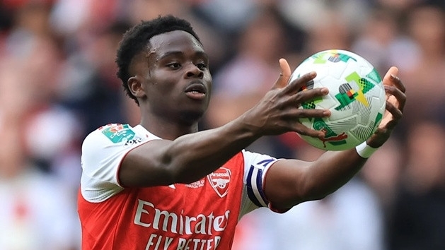 Thống kê báo động: Arsenal sụt giảm phong độ xuống tầm trung khi vắng Bukayo Saka
