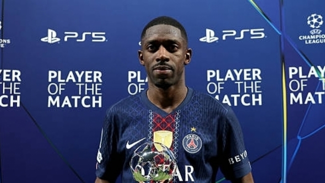 Thăng hoa tại Champions League, Dembele nhận vinh dự đặc biệt từ UEFA