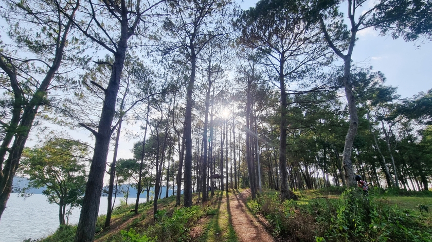 Khung cảnh hoàng hôn trên Biển Hồ (TP. Pleiku, tỉnh Gia Lai) thật tuyệt đẹp.