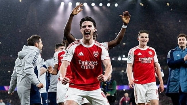Declan Rice nói gì sau khi Arsenal giành vé chung kết Champions League