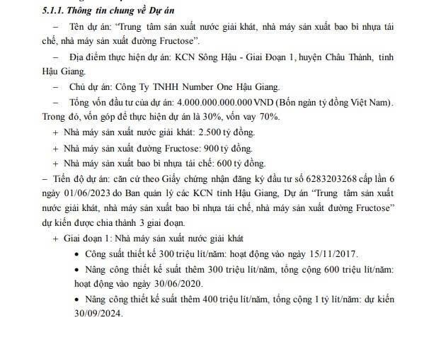 Chuẩn bị rót 4.000 tỷ mở rộng nhà máy tại Hậu Giang, công ty thuộc Tập đoàn Tân Hiệp Phát tham vọng sản xuất 1 tỷ lít/năm
