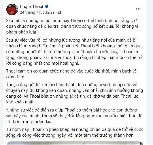 Phạm Thoại xuất hiện tiều tụy sau ồn ào sao kê Phạm Thoại xuất hiện tiều tụy sau ồn ào sao kê