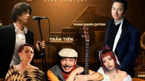 Ba thế hệ nghệ sĩ hội ngộ trong ‘phòng khách’ của nhạc sĩ Trần Tiến