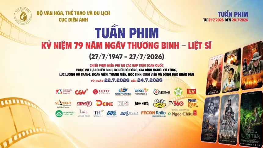 Hơn 190 cụm rạp toàn quốc chiếu phim cách mạng miễn phí dịp 27/7