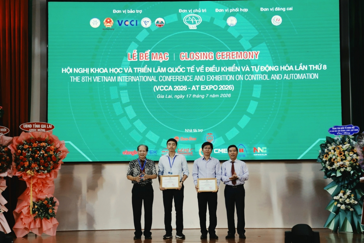 VCCA 2026 trao giải Best Paper cho 1 giải Nhất, 2 giải Nhì và 1 giải Ba