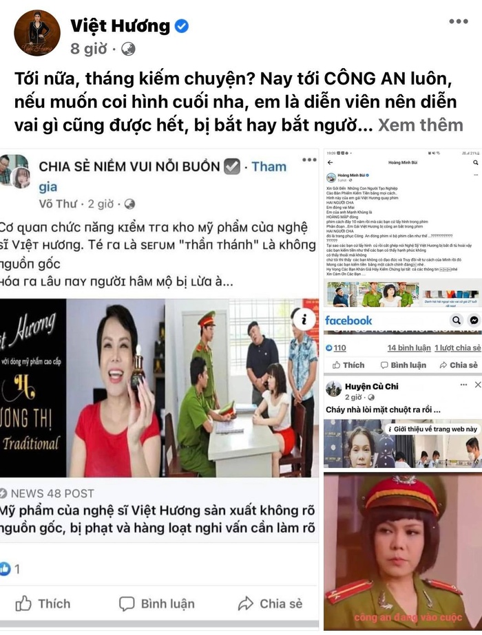 Việt Hương bức xúc khi bị đồn đang bị công an điều tra