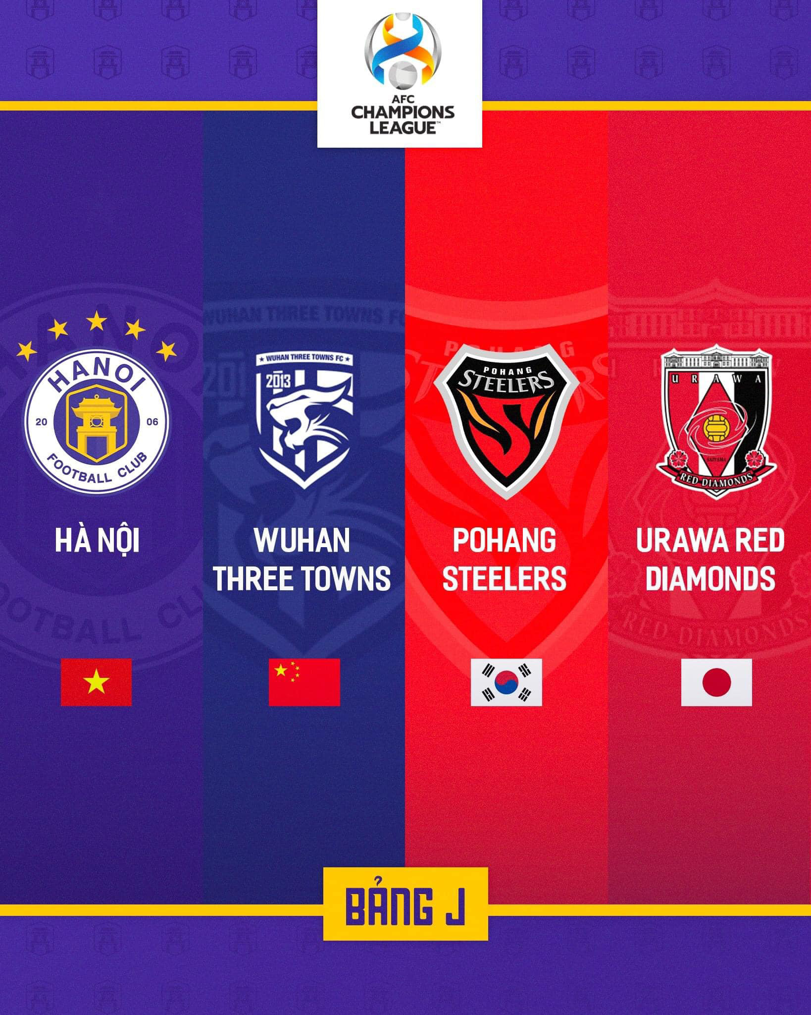 CLB Hà Nội rơi vào bảng đấu khó ở AFC Champions League