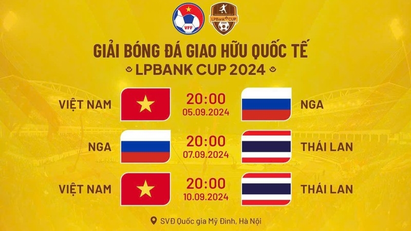 ĐT Việt Nam sẽ đấu chủ nhà World Cup 2018 vào đầu tháng 9