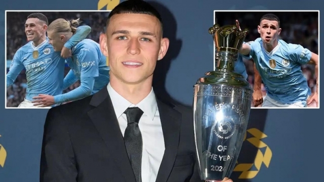 Phil Foden bảnh bao nhận giải xuất sắc nhất năm tại Ngoại hạng Anh