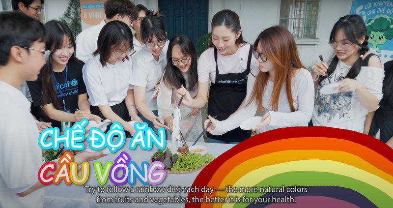 Lương Thùy Linh cùng UNICEF truyền cảm hứng sống lành mạnh qua từng món Việt
