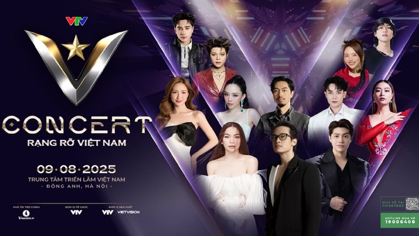 Phương Mỹ Chi, Hà Anh Tuấn, Hòa Minzy tham gia "V Concert – Rạng rỡ Việt Nam"