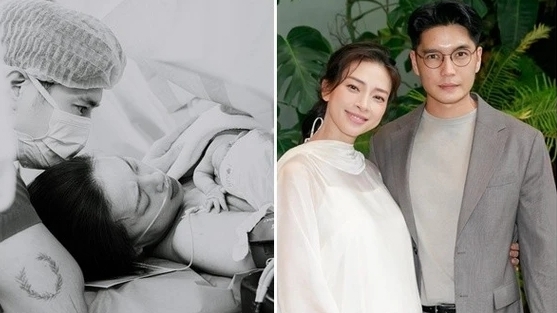 Hình ảnh Ngô Thanh Vân - Huy Trần bên con gái đầu lòng
