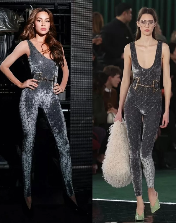 Ca sĩ Hồ Ngọc Hà diện thời trang Gucci đẹp không kém mẫu hãng trên sàn diễn Ca sĩ Hồ Ngọc Hà diện thời trang Gucci đẹp không kém mẫu hãng trên sàn diễn