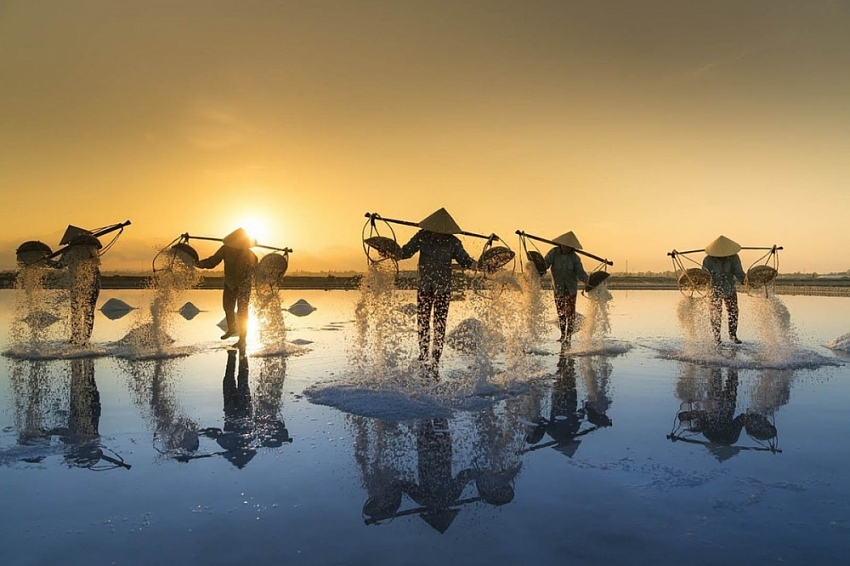 Về Sa Huỳnh hòa mình trải nghiệm nông dân trên cánh đồng muối