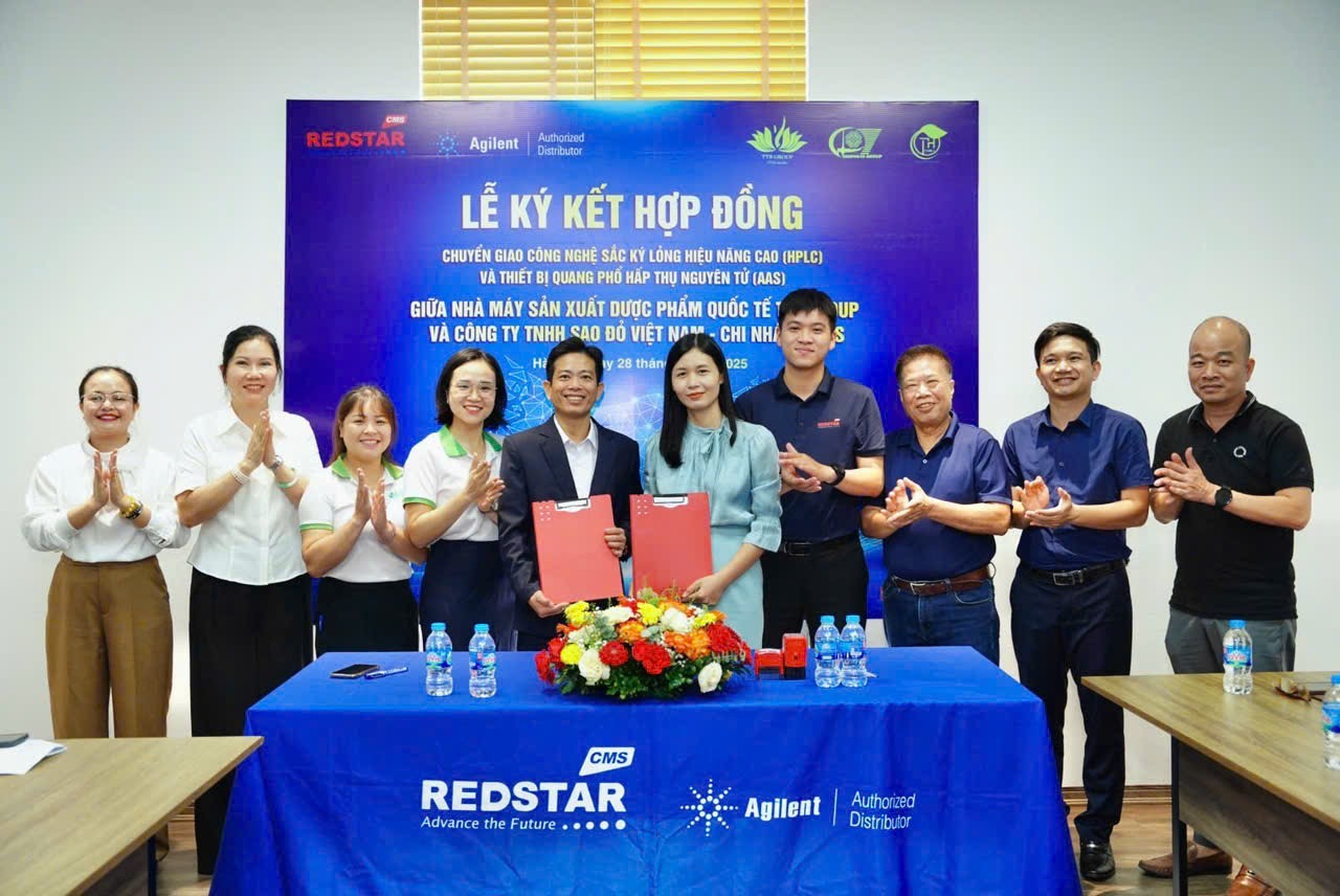 TTB Group và Sao Đỏ Việt Nam ký kết chuyển giao công nghệ kiểm nghiệm dược phẩm