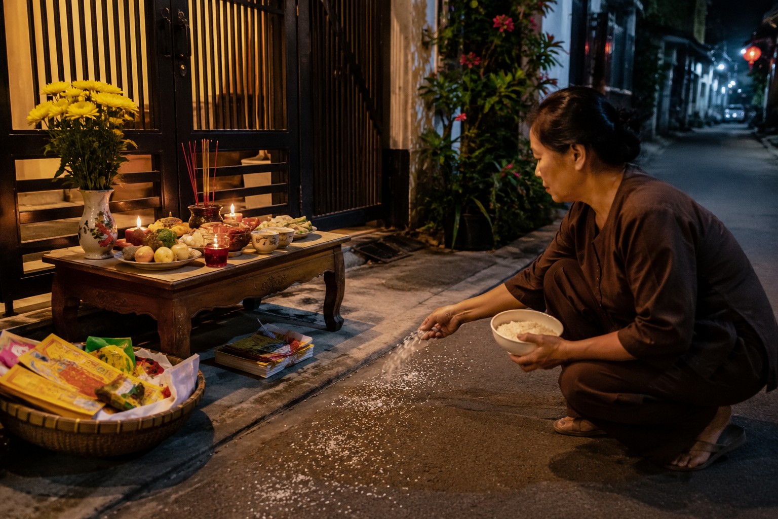 Cúng gạo muối tháng 7 âm lịch: Từ lòng thành đến quan niệm dân gian