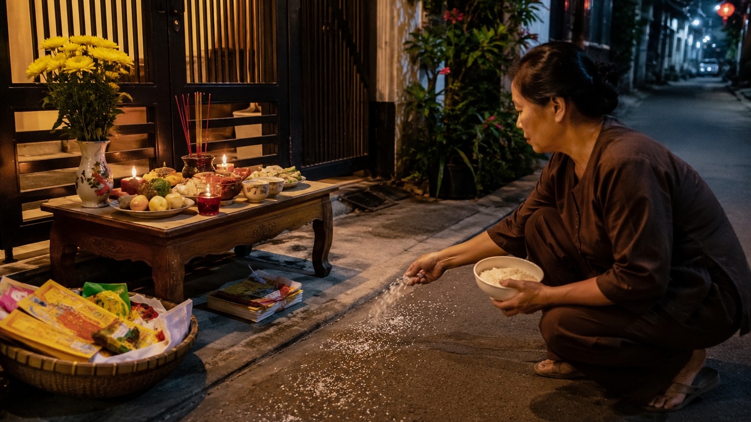 Cúng gạo muối tháng 7 âm lịch: Từ lòng thành đến quan niệm dân gian