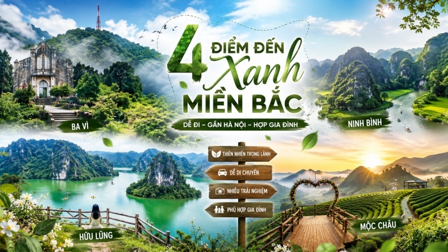 4 điểm đến xanh miền Bắc dễ đi dịp 2/9