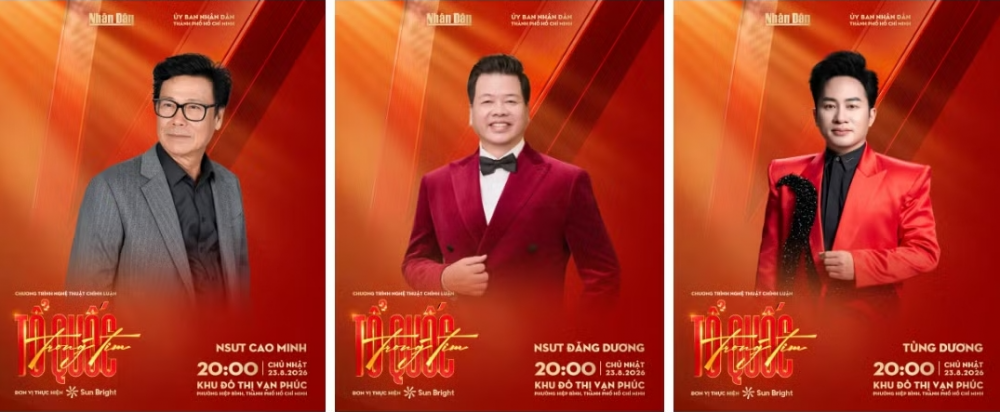 Dàn nghệ sĩ đình đám tham gia "Concert quốc gia: Tổ quốc trong tim" 2026