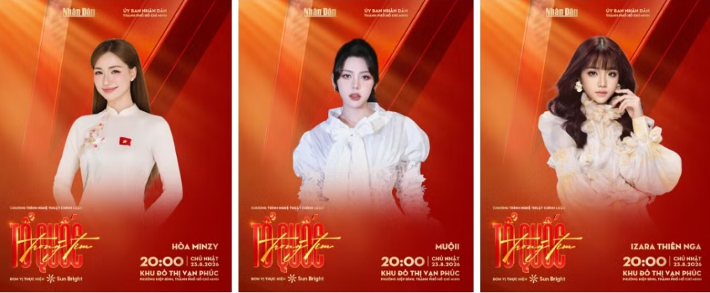 Dàn nghệ sĩ đình đám tham gia "Concert quốc gia: Tổ quốc trong tim" 2026