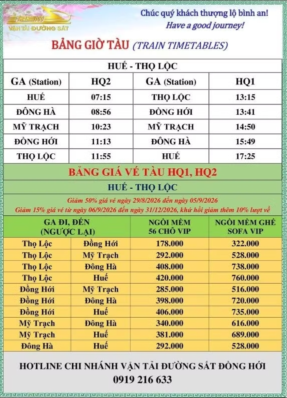 Tàu di sản Huế-Phong Nha triển khai nhiều dịch vụ ưu đãi cho khách đi tàu