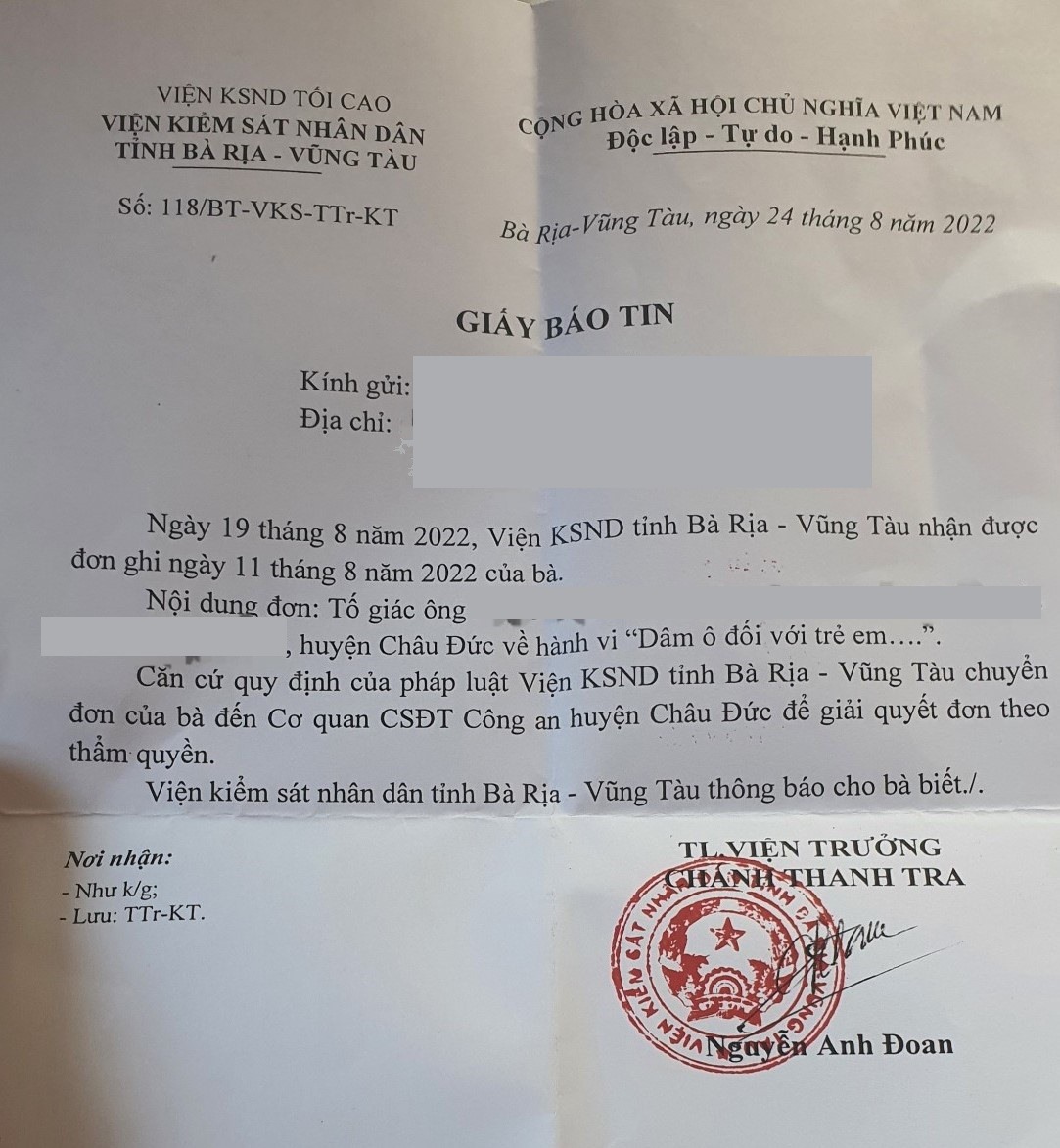 Xác minh vụ bé gái bị xâm hại, hiếp dâm suốt 7 năm, bị tung ảnh nóng đe dọa