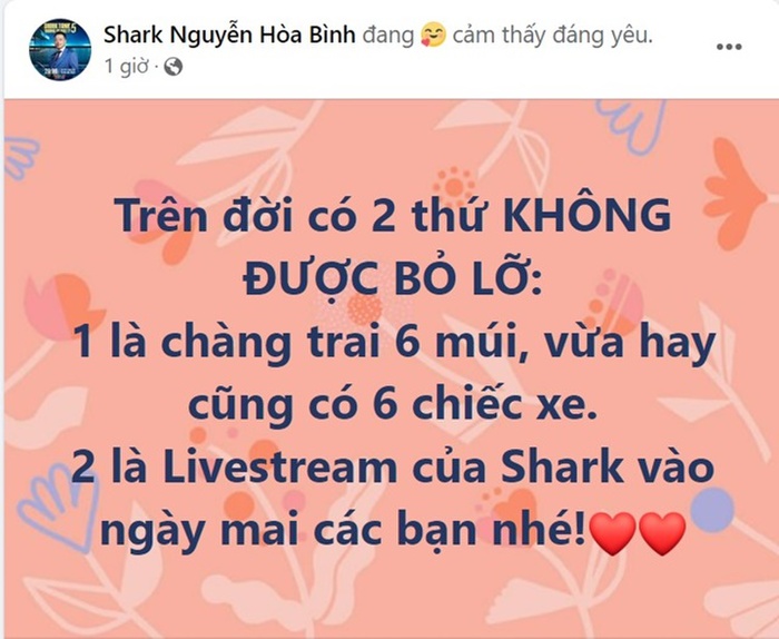 Sau khi gây 'tranh cãi' về phát ngôn tình yêu, Shark Bình có động thái 'quay xe' khiến dân tình ngỡ ngàng