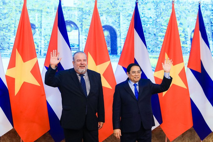 Thủ tướng Phạm Minh Chính đón Thủ tướng Cuba lần đầu thăm chính thức Việt Nam