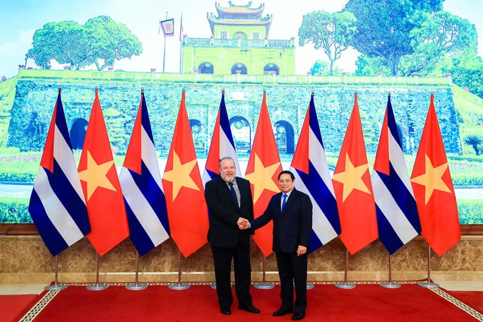 Thủ tướng Phạm Minh Chính đón Thủ tướng Cuba lần đầu thăm chính thức Việt Nam