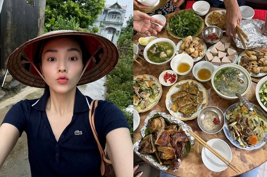 Hoa hậu Kỳ Duyên về quê nhà nghỉ lễ 2/9