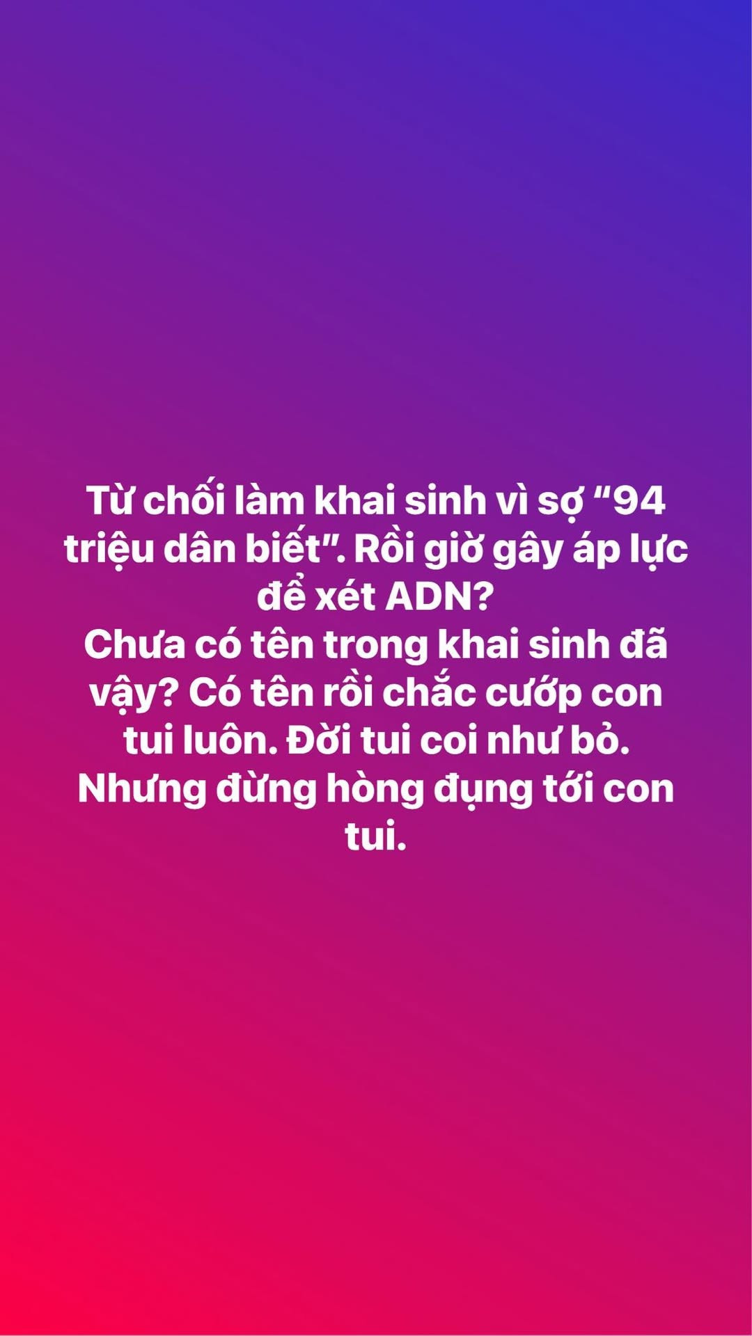 Thiên An gây chú ý khi chia sẻ về giấy khai sinh con