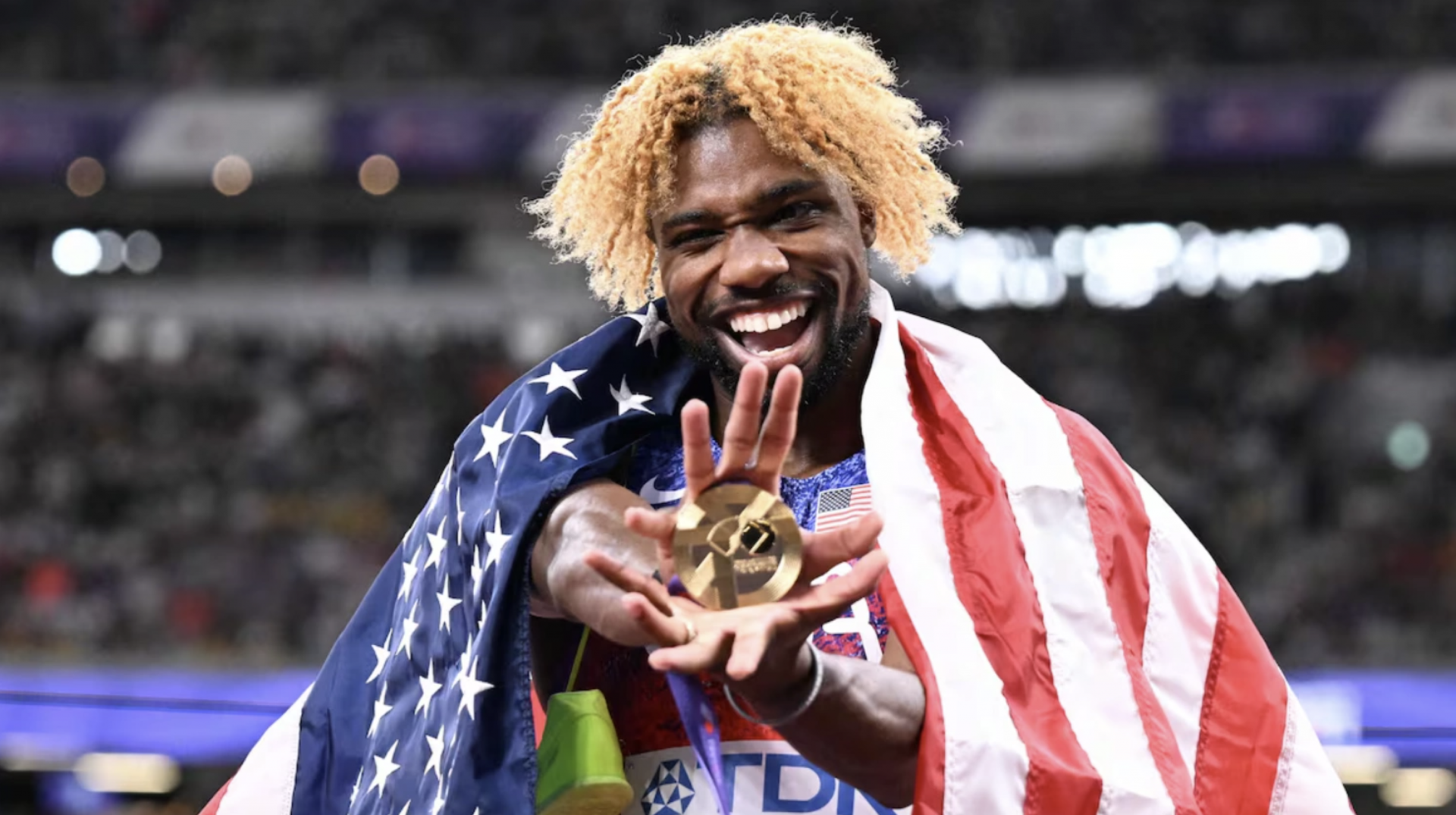 Noah Lyles cân bằng kỷ lục vô tiền khoáng hậu của Usain Bolt