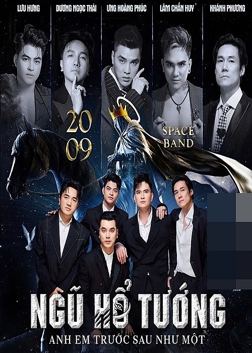Ưng Hoàng Phúc cùng 4 ca sĩ nhóm Ngũ hổ tướng trước ồn ào