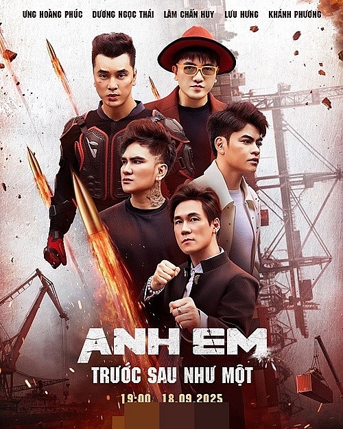 Ưng Hoàng Phúc cùng 4 ca sĩ nhóm Ngũ hổ tướng trước ồn ào