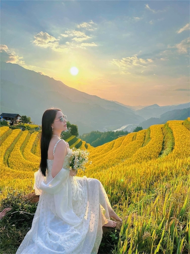 Đồi Móng Ngựa 'toạ độ' ngắm mùa lúa chín siêu thực ở Mù Cang Chải