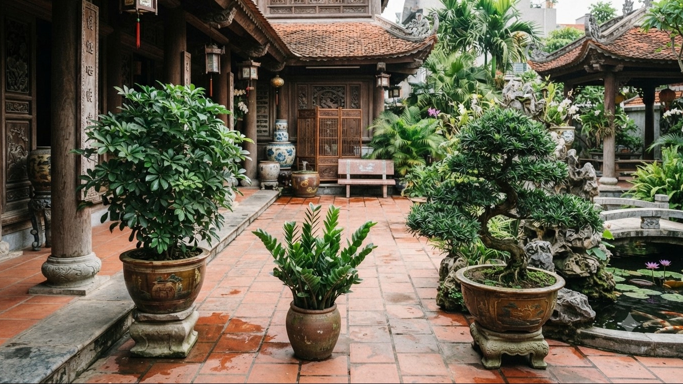 10 loại cây phong thủy trồng trước nhà theo tuổi giúp gia chủ vượng khí